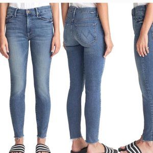 MOTHER  The Looker High Waist  Ankle Fray Size 23